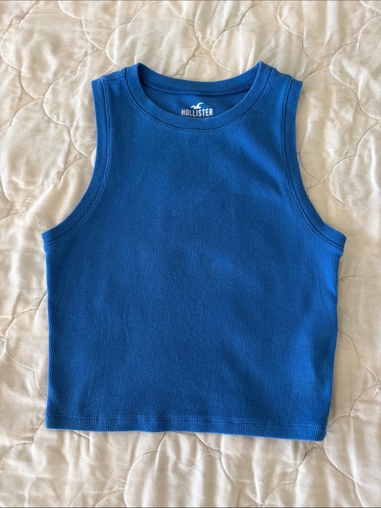 Hollister Tops - Hollister Bright Blue Ribbed Girls Tank Top